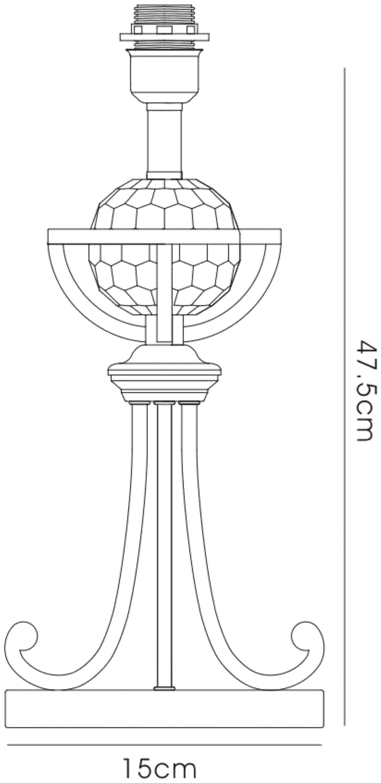 Elmo Crystal Table Lamps Diyas Base Only Lamps